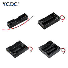 Ycdc 4/3/2/1x18650 caixa de armazenamento da bateria caso diy 1 2 3 4 slot maneira baterias clipe titular recipiente com fio chumbo pino 2024 - compre barato