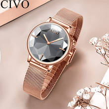 CIVO-reloj de cuarzo inoxidable para mujer, accesorio de alta calidad, resistente al agua, 8109 2024 - compra barato