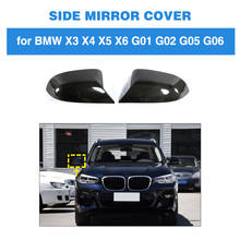 Carbon Fiber Car Side Rear View Mirror Caps Cover for BMW X3 G01 X4 G02 X5 G05 X6 G06 2019 2020 2024 - buy cheap