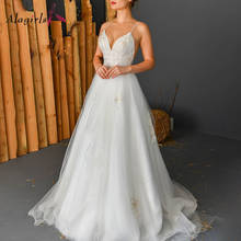 Женское свадебное платье It's yiiya, белое элегантное платье на бретельках с V-образным вырезом и открытой спиной на лето 2020 2024 - купить недорого