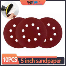 10pcs 125mm 5" Hook Loop Sanding paper with 8 Hole Sand Pads Set 40Grit-3000Grit Sander Disc Abrasives for polish machine 2024 - buy cheap
