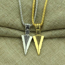 Creativity Personality Pendant Gift New Accessories Necklace Arrowhead Necklace Men Vintage Alloy Simple Women Jewelry Gif 2024 - buy cheap