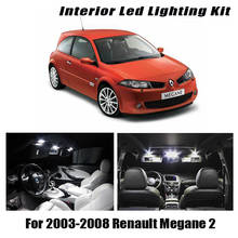 For 2003-2008 Renault Megane II 2 MK2 10pcs Canbus Error Free LED Bulbs Reading Dome Trunk Light Interior Kit  License Plate Lam 2024 - buy cheap