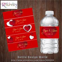 20 Pcs Custom Wedding Bridal Shower Water Bottle Labels Candy Bar Wrapper Wine Sticker Birthday Party Decoration Favor Valentine 2024 - buy cheap