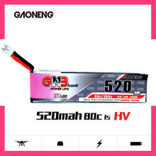 Аккумуляторы Gaoneng GNB FPV, 520 мАч, 3,8 в, 80C, 1S, HV, 4,35 в, PH2.0, разъем Lipo, аккумулятор для EMAX Tinyhawk Kingkong LDARC TINY 2024 - купить недорого