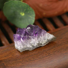 Natural raw materials purple quartz amethyst cluster healing stone specimen home decoration, decoration process 2024 - buy cheap