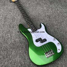 2020 new high-quality 4-string electric bass, metallic green paint, pearl panel, ebony fingerboard, postage 2024 - buy cheap