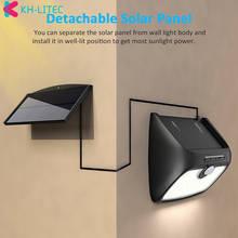 KHLITEC-Sensor de luz Separable para exteriores, 48 LED Solar PIR activado por movimiento, valla IP65, impermeable, lámpara de pared nocturna de seguridad para jardín 2024 - compra barato