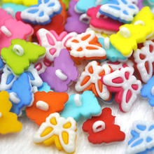 100pcs Plastic Mix Butterfly Buttons Sewing Craft Back Holes PH119 2024 - buy cheap