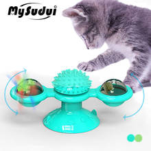 Windmill Cat Toy Teeth Cleaning Toothbrush Led Catnip Toys For Cats Hair Shedding Massage Interactive Puzzle Training Chew Toy 2024 - buy cheap