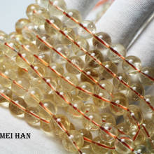 Meihan natural (1 strand/set) 8-8.8mm natural citrine yellow quartz  smooth round beads for jewelry making design fashion diy 2024 - buy cheap