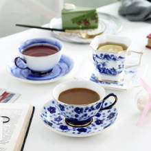 Taza de té negro de estilo europeo, juego de taza y platillo de cerámica Retro de alta calidad para el té de la tarde, accesorios creativos de decoración del hogar 2024 - compra barato