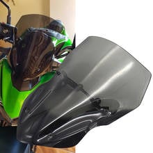 Дым Высокое качество лобовое стекло ветровые стекла воздушный Ветер Дефлектор мото для Kawasaki Z900 Z 900 2017 2018 зеленый и черный 2024 - купить недорого