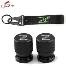 For Kawasaki Z Z250 Z300 Z400 Z650 Z750 Z800 Z900 Z1000 Motorcycle Wheel Tire Valve Stem Caps&Embroidery Key Ring Chain Keychain