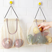 Reusable Washable Mesh Fruit Vegetable Storage Bag Food Kitchen Shopping Mesh Fruit Vegetable Bags Eco-Friendly Pouch Net Bag 2024 - buy cheap