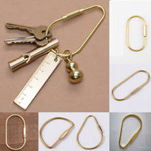 Lock D Key Ring Holder Camping Equipment Hook Outdoor Buckle Brass Car Carabiner D-Ring Keychain For Women Men 2024 - buy cheap