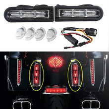 Alforja LED para motocicleta, luz trasera de freno, inserto de giro, lámpara auxiliar para Harley FLHTCU FLHTK FLHTKSE FLTRU 2014-Up 2024 - compra barato