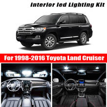 Kit de luz LED de lectura Interior para coche Toyota Land Cruiser, accesorio para coche, sin Error, luz LED blanca, mapa, techo, licencia, 1998-2016 2024 - compra barato