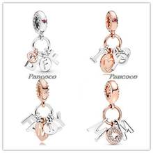 Authentic 925 Sterling Silver Charm Rose Gold Perfect Family Pendant Beads Fit Women Pandora Bracelet & Necklace Diy Jewelry 2024 - buy cheap