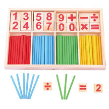 Kids Bamboo Counting Sticks Toy Mathematics Montessori Teaching Aids Counting Rod Kindergarten Baby Learning Educational Toy 2024 - buy cheap