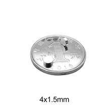 Imán permanente redondo pequeño de neodimio, disco magnético potente de 4x100mm, 2000 ~ 1,5mm, 4x1,5mm 2024 - compra barato