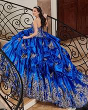 Vestidos de quinceañera azul real con Apliques de encaje, cuello Halter, vestido dulce de 16 años, vestidos de baile de graduación de 15 años 2020 2024 - compra barato