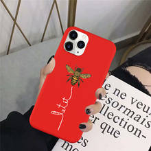 GYKZ Fashion Trend Faith Bees Phone Case For iPhone XS MAX SE 2020 11 Pro XR X 7 8 6s Plus Animal Pattern Soft Cover Letter Capa 2024 - buy cheap