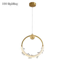 Candelabro LED de cristal moderno para decoración del hogar, lámpara colgante nórdica para salón, Bar, Loft, decoración 2024 - compra barato