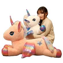 30/45/65/80cm Giant Unicorn Plush Toy Soft Stuffed Popular Cartoon Unicorn Doll Animal Horse Toy High Quality gift for kids 2024 - buy cheap