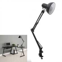 Luminária flexível preta com braço oscilante, lâmpada para escritório, estúdio, casa, mesa 2024 - compre barato