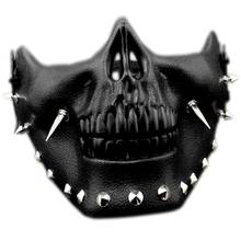 Men/Women Steampunk Retro Gothic winter Leather Mask Cosplay Gears cosplay long spike Mask 2024 - buy cheap
