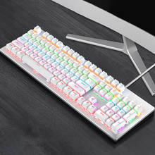 Wired Mechanical Keyboard 104 Keys PC Gamer Gaming USB Keyboards Blue Axis Switch RGB Rainbow Backlight Computer Keyboards 2024 - buy cheap