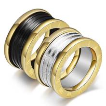 Anéis de aço inoxidável retro antigo para mulheres jóias anillos noivado casamento bague homme festa acessórios vintage 2024 - compre barato