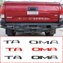 Car Rear Tail box Tailgate Raised Decal 3D Sticker Letters Cover Emblem Badge Trim Decal For Toyota Tacoma 2016-2020 Accessories 2024 - buy cheap