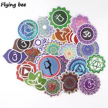 Flyingbee 24 pcs yoga fitness Sticker Anime Stickers for DIY Luggage Laptop Skateboard Car Motorcycle Bicycle Stickers X0469 2024 - buy cheap