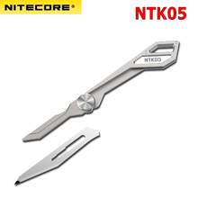 Ультратонкий титановый нож-брелок NITECORE NTK05, легкий многоцелевой складной нож, уличные инструменты, Мини Тактический нож 2024 - купить недорого