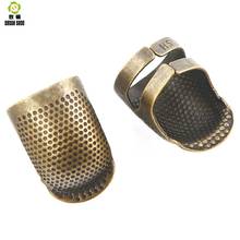 Bronze Adjustable Thimble Ring Handmade Non-slip Embroidery Resisting Vintage Needle Roller Finger sleeve 2024 - buy cheap