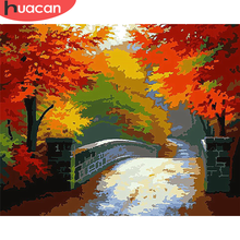 HUACAN Paint By Number Landscape Drawing On Canvas DIY Pictures By Numbers Autumn Hand Painted Painting Art Home Decoration 2024 - buy cheap