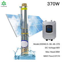 370W Solar Submersible water Pump 48VDC Stainless Deep Well Water Pump Brushless with Permanent Magnet Synchronous Motor Pump 2024 - buy cheap