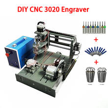 3Axis 4Axis Mini DIY 2030/3020 Engraving machine 2 in 1 CNC Wood Router Engraving Drilling and Milling Machine 2024 - buy cheap