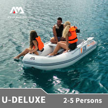 Aqua marina U-DELUEX 2022 nova lancha 3-5 pessoas família inflável u-forma barco a remos leve iate do pvc com pá 2024 - compre barato
