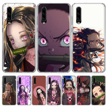 Capa de celular demon slayer, capinha de telefone kamado nezuko para huawei p40 p30 p20 mate 30 20 10 pro p10 lite p smart z + 2019 2024 - compre barato