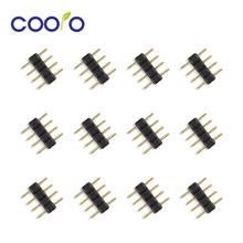 10pcs/lot, 4pin RGB connector, 4 pin needle, male type double 4pin, for LED RGB strip connector 2024 - buy cheap