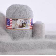 Novelo de lã de pelúcia veludo merino, linha longa e macia de caxemira com 70 tamanhos, para tricô e crochê, quente aq310 2024 - compre barato