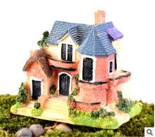 Mini castelo de fadas jardim miniaturas castelos terrário estatuetas decoração do jardim casa em miniatura villa floresta estatuetas de fadas 2024 - compre barato