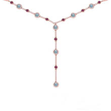 SLJELY-collar largo de piedras Multicolor para mujer, Plata de Ley 925 auténtica de marca de lujo, cadena ajustable, joyería de fiesta 2024 - compra barato