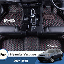 RHD Custom Car Floor Mats For Hyundai Veracruz 2012 2011 2010 2009 2008 2007 7 Seater Leather Car Styling Accessories Carpets 2024 - buy cheap