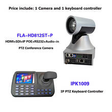 Controle de teclado para câmera, vídeo-conferência, 1080p60, 12x, zoom, hdmi, sdi, ip, poe, ptz, quarto médio 2024 - compre barato