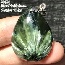 Natural Green Seraphinite Pendant For Women Lady Men Luck Healing Gift Crystal Gemstone Water Drop Beads Silver Jewelry AAAAA 2024 - buy cheap