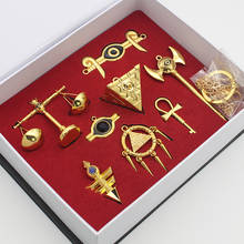 Yugioh, colar de tesouro millennium pingente de armas, conjunto muto yugi golden cosplay chave do imperador yu-gi-oh! Presentes para mulheres 2024 - compre barato